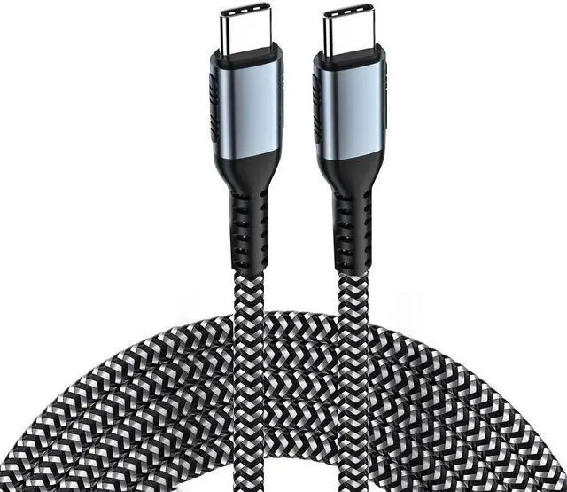 Main image of 6.6ft USB C Cable,100W USB C to USB C Fast Charging Cable with E-Marker Chip,Power Delivery Nylon Braided C to C Charger Cord 5A for MacBook Pro/Air, Galaxy S24 S23 S20,LG,ONEPLUS iPhone 15,PS5,Switch
