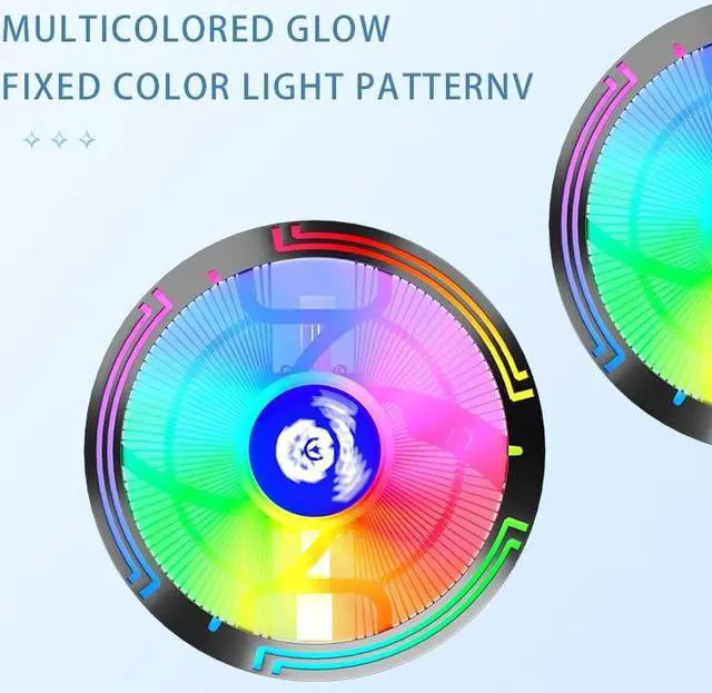 Alt view image 2 of 7 - Bailink CPU Cooler, 124mm RGB & PWM Cooling PC Radiator Fan, Low-Profile CPU Air Cooler 95W TDP Air Cooler 12V 4PIN PWM Fan Black Aluminum Fins for Intel LGA1700 1200 1150 1155 1156 AM3 AM4