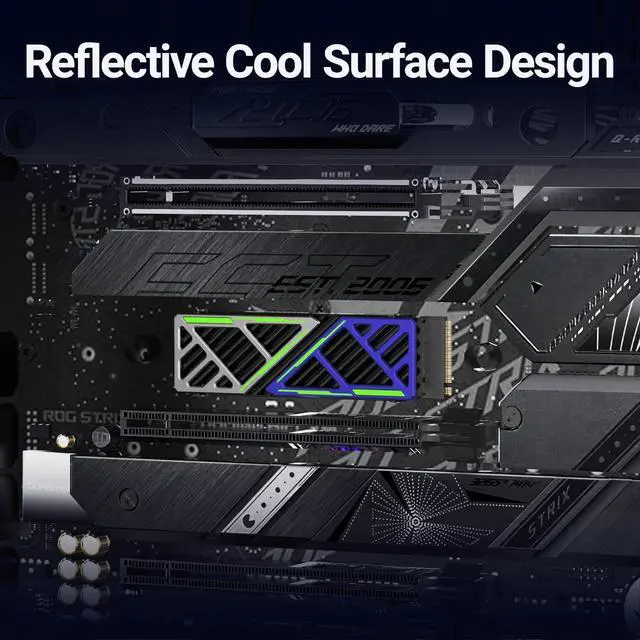 Alt view image 5 of 6 - 2025 NEW M.2 SSD HeatSink, M.2 Heatsink Cooler for PC/PS5/mATX/MiniATX, NVMe M.2 2280 SSD Double-Sided Heat Sinks with Silicone Thermal Pad, Low Profile Aluminum Convective NVMe Heatsink