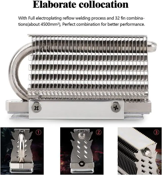 Alt view image 4 of 7 - Bailink M.2 2280 SSD Heatsink, with Thermal Silicone Pad for M.2 SSD Hard Disk, Computer and PC, Contains a Heat Pipe, Double-Sided Heat Sink, Reflow Soldering Process with 14.8W/K Thermal Pad
