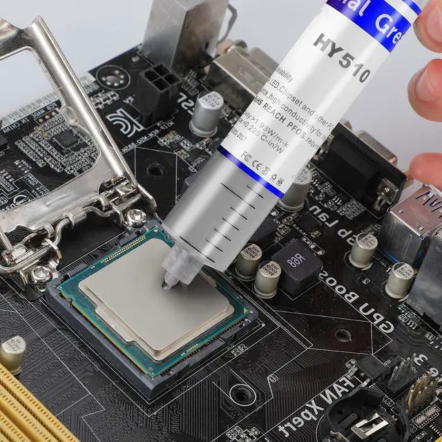 Alt view image 4 of 7 - HY510-74g (37g*2) HY510 Thermal Paste Kit, Thermal Conductivity: >1.93W/m-k,Premium Performance Thermal Compound Paste Grease Heatsink for CPU, Processor,Computer, PS4, 74 Gram 1Pcs Black Scraper