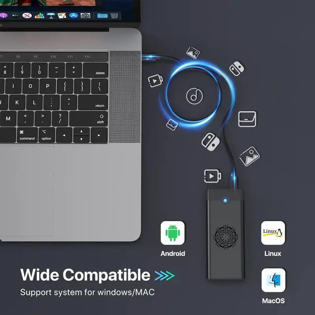 Alt view image 2 of 7 - Bailink M.2 NVME SSD Enclosure with Cooling Fan, 10 Gbps USB C 3.2 Gen 2 PCIE NVME Adapter, 6Gbps SATA, M.2 Reader with Aluminum Case Support UASP Trim for PCIe M-Key(B+M Key) SSD 2242/2260/2280