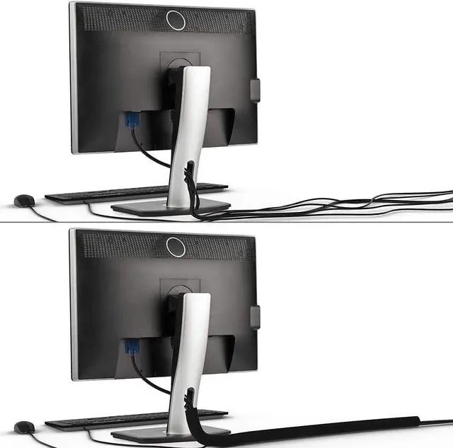 Alt view image 3 of 5 - Bailink 4 Pack Cable Management Sleeve and Cable Sleeves Wrapper for Cords, PC Cable Management an and Wire Hider,19-20 Inch Cord Organizer System with Zipper for TV Computer Office Home