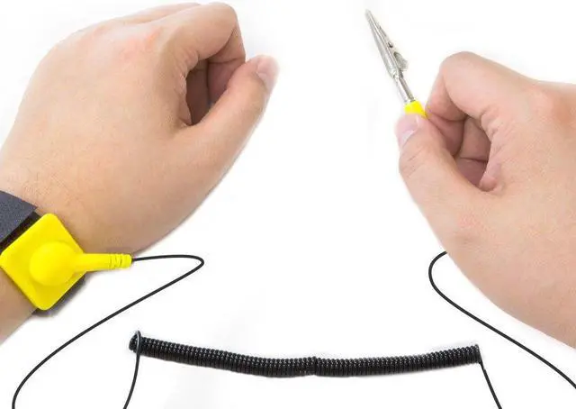 Alt view image 6 of 7 - Bailink Anti Static Wrist Strap, Anti Static Wristband Adjustable ESD Wrist Band Fits Your Wrist Comfortably. Grounding Bracelet to Protect Your PC Computer or Electronics from Static Electricity