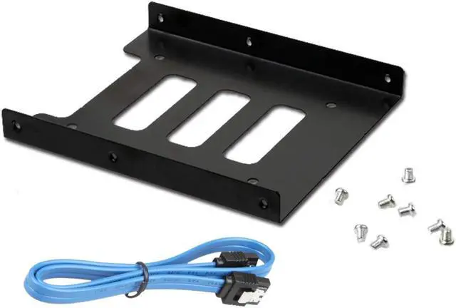 Main image of SSD Mounting Bracket 2.5" to 3.5" Internal SSD/HDD Mounting with 1 PCS 15.7inch SATA III Cable,SSD Bracket SSD Tray Adapter 2.5" to 3.5" HDD SSD Hard Disk Drive Bays Holder Metal Mounting Bracke