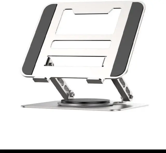Alt view image 7 of 7 - Bailink Adjustable Computer Stand with 360 Rotating Base, Ergonimic Foldable Laptop Riser for Desk Compatible with MacBook Pro/Air Notebook up to 16 Inches, Silver