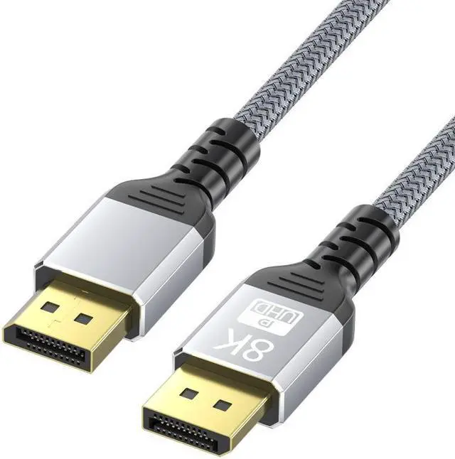 Main image of Bailink 8K 4K DisplayPort Cable, 6.6ft DP Cable 1.4 [VESA Certified, 8K@60Hz, 4K@144Hz, 2K@165Hz], Bradied High Speed Display Port Cable 144Hz, for Gaming Monitor, HDR/FreeSync/G-Sync, Graphics Card
