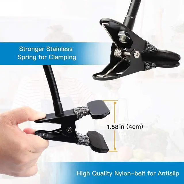 Alt view image 4 of 7 - Bailink 25 Inch Webcam Stand, Flexible Desk Mount Clamp Gooseneck Stand compatible with Logitech Webcam C960 C930e C930 C920 C920S C922x C922 Brio 4K 360 Go pro and Other Devices with 1/4" Thread