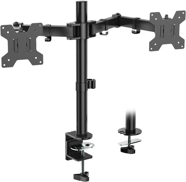 Main image of High Performance Heavy Duty Dual Monitor Desk Mount, Fully Adjustable Steel Monitor Stand for 2 Monitors Up to 27 inch, Dual Monitor Mount Max 22lbs for Desk Home, Office, School, Black