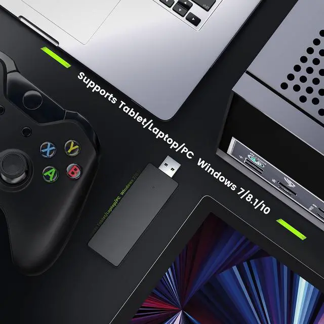 Alt view image 5 of 7 - Bailink Wireless Adapter for Xbox Works for Windows 10 Compatible with Xbox One Controller, Xbox One X, Xbox One S and Elite Series Controller,Connect Up to 8 Controllers