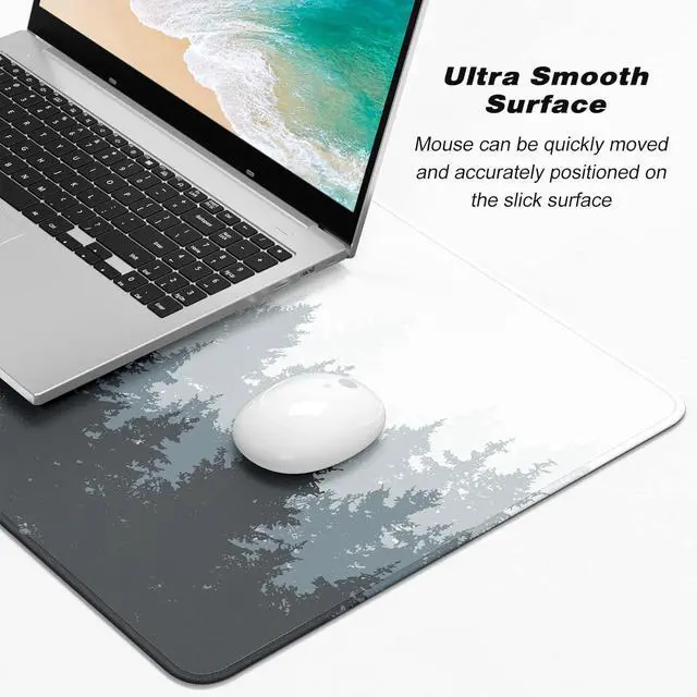 Alt view image 4 of 7 - Bailink Quality Gaming Mouse Mat Forest Background Pattern, Large Mouse Mat Long Extended Mouse Pad Desk Mat Non-Slip Rubber Mice Pads Stitched Edges Thin Pad 31.5 x 11.8 Waterproof Mouse Mat