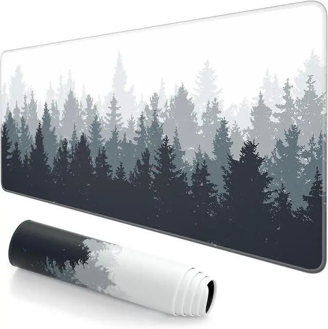 Main image of Bailink Quality Gaming Mouse Mat Forest Background Pattern, Large Mouse Mat Long Extended Mouse Pad Desk Mat Non-Slip Rubber Mice Pads Stitched Edges Thin Pad 31.5 x 11.8 Waterproof Mouse Mat