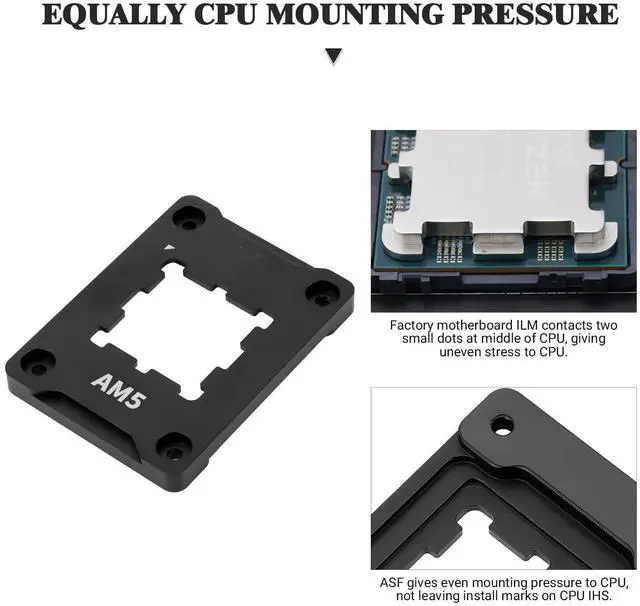 Alt view image 4 of 7 - Bailink AM5 CPU Holder, AM5 Safety Fixed Frame, AM5 Secure Frame, Corrective Anti-Bending Fixing Frame, AM5 Anti-Bending Contact Frame,CPU Cooler Standard,Black
