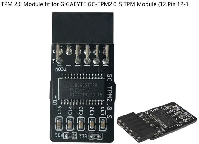 Main image of TPM 2.0 Encryption Security Module Compatible with Remote Card 11 Upgrade LPC TPM2.0 Module 12 pin for GIGABYTE Motherboards,TPM 2.0 Module fit for GIGABYTE GC-TPM2.0_S TPM Module (12 Pin 12-1)