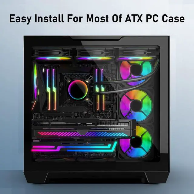 Alt view image 7 of 7 - Bailink ARGB GPU Support Bracket, RGB GPU Brace Support, 5V 3Pin addressable GPU Holder, 5v 3pin ARGB GPU sag Support Video Card sag Holder, Adjustable Length and Height gpu Bracket Support (White)