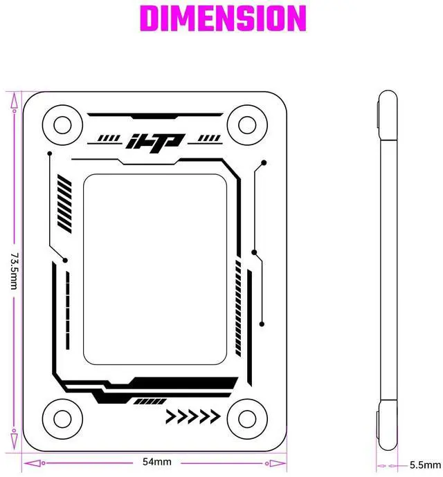 Alt view image 5 of 6 - Bailink LGA 1700 CPU Contact Frame for Intel 12/13/14 Gen Anti-Bend Fixing Fixture, LGA1700 CPU Corrective Fixing Bracket,Aluminum Corrector Frame.
