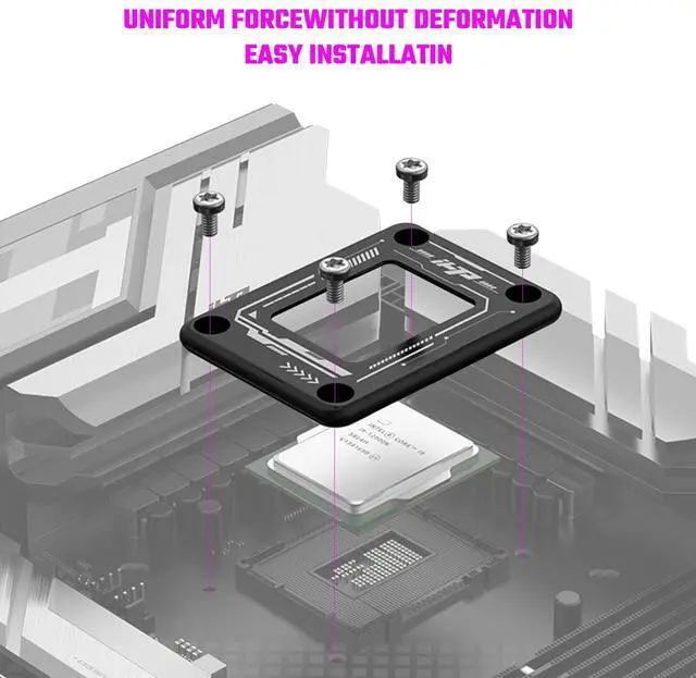 Alt view image 3 of 6 - Bailink LGA 1700 CPU Contact Frame for Intel 12/13/14 Gen Anti-Bend Fixing Fixture, LGA1700 CPU Corrective Fixing Bracket,Aluminum Corrector Frame.