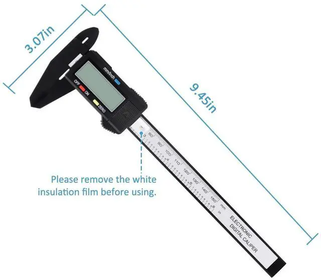 Alt view image 2 of 7 - Bailink Upgraded Digital Caliper, 0-6 inches Caliper with Large LCD Screen, Auto - Off Feature, Inch and Millimeter Conversion Measuring Tool, Perfect for Household/DIY Measurment, etc