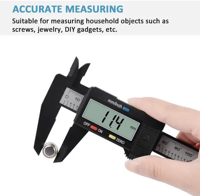 Alt view image 5 of 7 - Bailink Upgraded Digital Caliper, 0-6 inches Caliper with Large LCD Screen, Auto - Off Feature, Inch and Millimeter Conversion Measuring Tool, Perfect for Household/DIY Measurment, etc