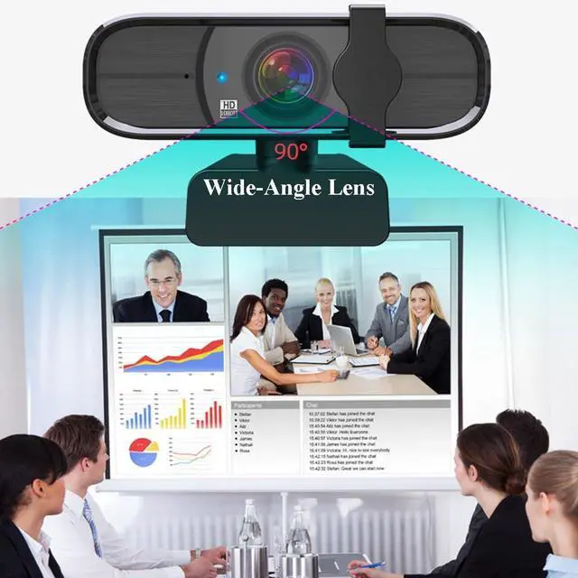 Alt view image 7 of 7 - Bailink High Performance Webcam 1080P with Microphone & Privacy Cover for PC/Laptop, USB Computer Camera Plug & Play with Auto Light Correction for Video Calls, Live Streaming Gaming & Online Meetings