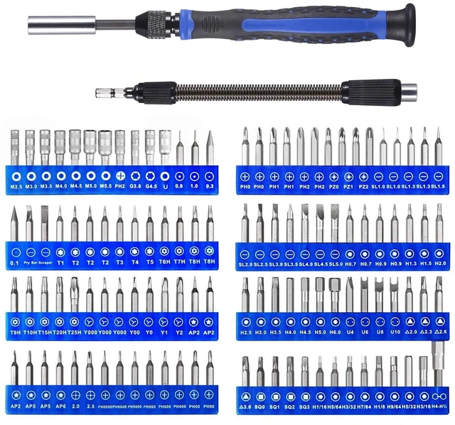Alt view image 2 of 7 - Precision Screwdriver Set,169-in-1 Screwdriver Set with 144 Bits 1/4 Inch Nut Driver and Anti Static Wrist Strap Home Improvement Tool Electronic Repair Kit for Computer, iPhone, Laptop, PC, PS4, Xbox