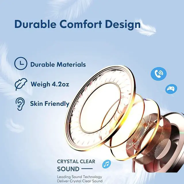 Alt view image 4 of 9 - WIILGN 109U Computer USB Binaural Headset with Microphone Noise Cancelling, Headphones Wired 3.5mm Jack Over Ear, Headset Mute Button for Call Center Skype Webinar