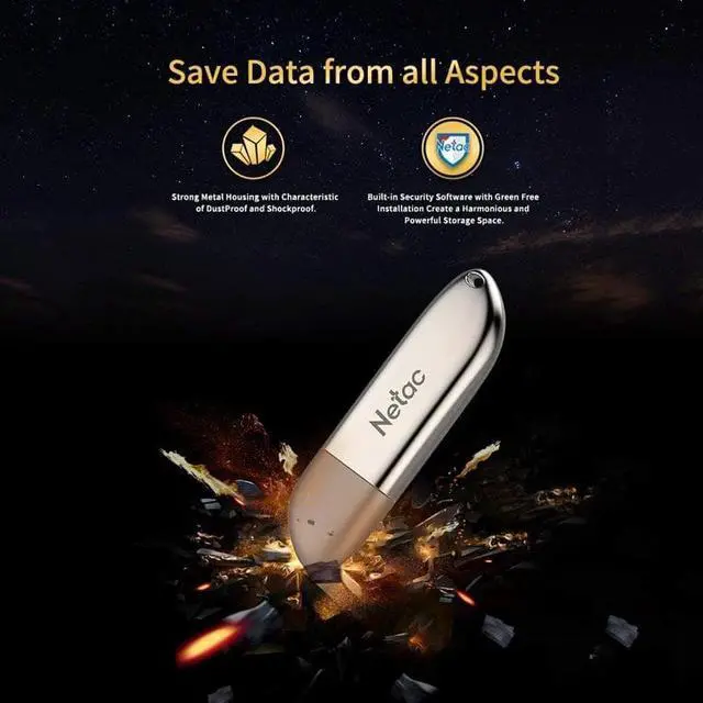 Alt view image 4 of 7 - Netac USB 3.0 Flash Drive 64GB Mini High Speed Metal USB Stick Stylish USB Pen Drive Flashdisk Memory Portable U Disk for PC Laptop