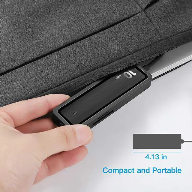 Alt view image 7 of 7 - WIILGN 4-Port USB 3.1 Gen 2 Hub, 10Gbps SuperSpeed USB C Hub 3.1 Type C Multi Splitter Adapter, 6 In 1 Video File SD/TF Card Reader with 20CM Cable for MacBook PC Flash Drive