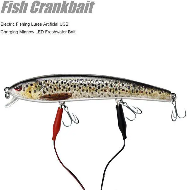 Alt view image 6 of 7 - WIILGN Electric Fishing Lures for Bass, Vibration Bionic Twitching Robotic Minnow Fishing Bait, Night Light LED Rechargeable Freshwater Swimbait Hard Lures