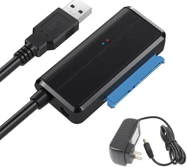 Main image of WIILGN SATA to USB Adapter, USB 3.0 to 2.5" 3.5" SATA III Hard Drive Converter Adapter, SSD HDD External Transfer Cable Support UASP with 12V 2A Power Adapter