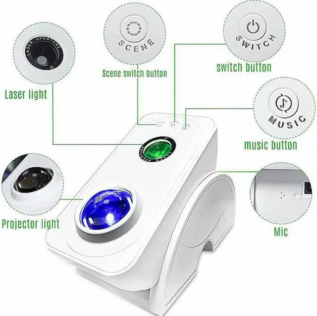 Alt view image 2 of 8 - WIILGN RGB Led Laser Star Projector, Galaxy Light Lamp, Tuya Smart APP Support Amazon Alexa Google Home, Nebula Cloud Rotating Night Light for Christmas Kids Adults