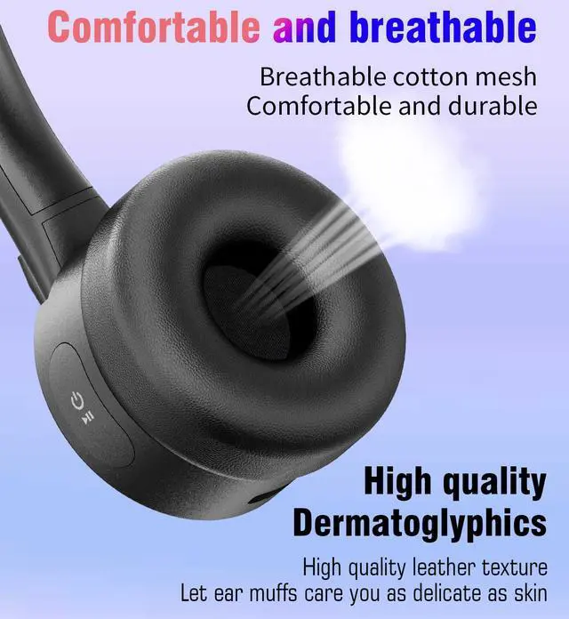 Alt view image 4 of 8 - WIILGN Rechargeable Single Ear Bluetooth 5.2 Headset with Microphone Noise Cancelling Mic Charging Base Mute Function, Music Headphones Wireless for Call Center Truck Drivers Office PC
