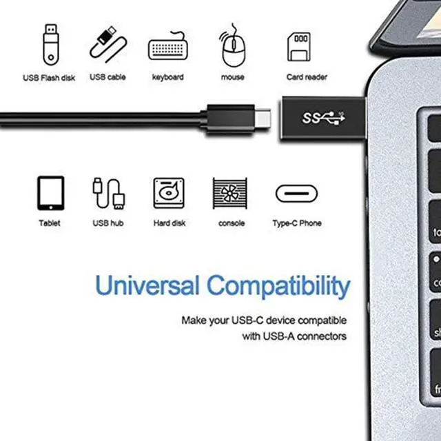 Alt view image 6 of 7 - USB 3.1 GEN 2 Male to Type-C Female Adapter, Support Double Sided 10Gbps Charging & Data Transfer, USB A to USB C 3.1 Converter