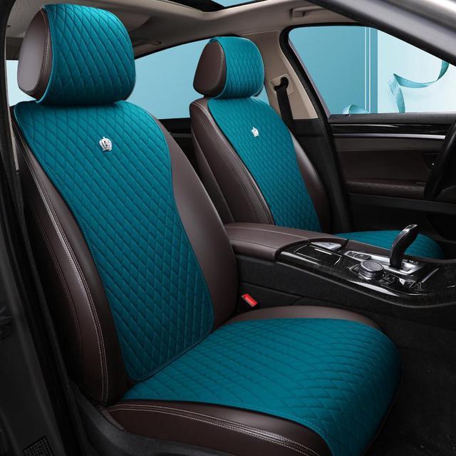 Peacock blue Universal Seat Covers Leather Seat Cushions Luxury