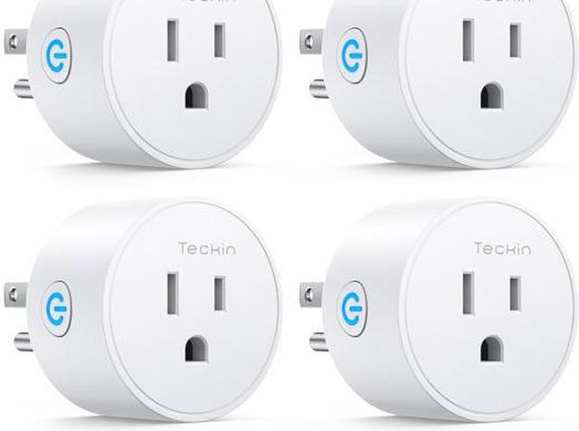 TECKIN SP10-4 Smart Plug Works with Google Assitant Smartthings, Mini Smart  Outlet with Voice Control, 4 Packs