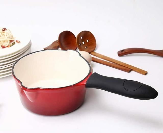 Alt view image 5 of 6 - Potholder Cast Iron Skillet Handle - 2 Pack Cover Silicone Hot Handle Holder Pot Sleeve
