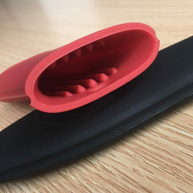 Alt view image 6 of 6 - Potholder Cast Iron Skillet Handle - 2 Pack Cover Silicone Hot Handle Holder Pot Sleeve