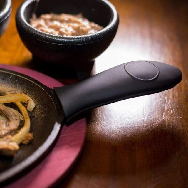 Alt view image 3 of 6 - Potholder Cast Iron Skillet Handle - 2 Pack Cover Silicone Hot Handle Holder Pot Sleeve