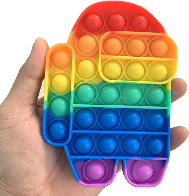 Among US Rainbow Pop-it Fidget Sensory Toy, Among US Popper Fidget Toys,  Push & Pop Bubble Special Needs Stress Reliever Silicone - Popular Relaxing  Game (Among US) 