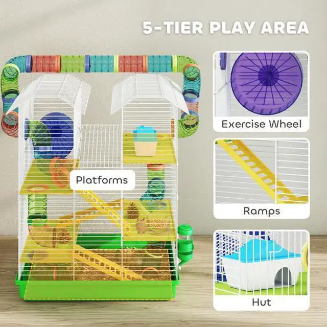 Alt view image 3 of 6 - FstNiceTed Multifunctional entertainment hamster cage suitable for small hamsters and gerbils