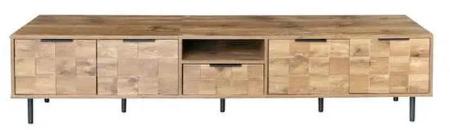 Alt view image 3 of 5 - FstNiceTed 78" TV Stand for 85 75 65 Inch TV, TV Consoles for Living Room, Entertainment Center Wood TV Media with Storage