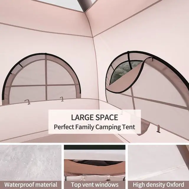Main image of FstNiceTed 4-post Camping Tent 3-4 people Luxury camping outdoor air blown tent, adult waterproof inflatable house tent