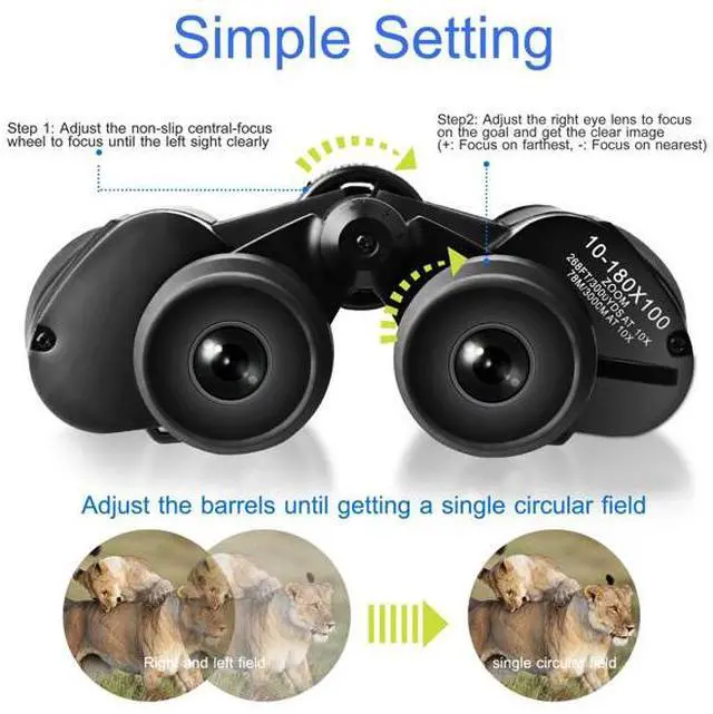 Alt view image 3 of 7 - FstNiceTed 8-24x Binoculars with 50mm Objective Lens, Multi-Layer Coated Aspherical Lenses, High-Grade BAK-4 Prisms, Compact & Portable for Bird Watching, Outdoor