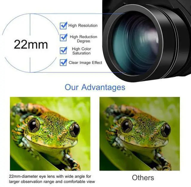 Alt view image 4 of 7 - FstNiceTed 8-24x Binoculars with 50mm Objective Lens, Multi-Layer Coated Aspherical Lenses, High-Grade BAK-4 Prisms, Compact & Portable for Bird Watching, Outdoor