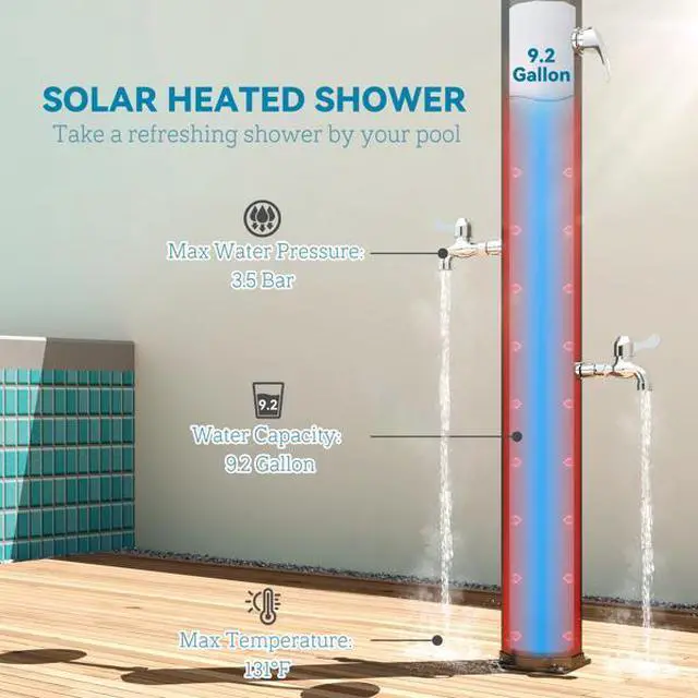 Alt view image 7 of 7 - FstNiceTed Solar heated shower