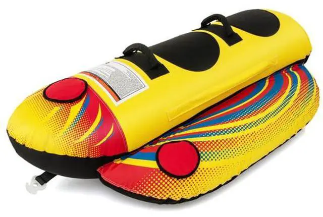Alt view image 2 of 6 - FstNiceTed Yellow Inflatable Towable Tube Banana Boat for Boating