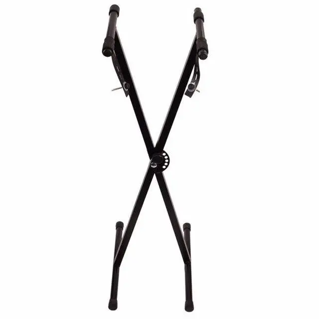 Alt view image 7 of 7 - FstNiceTed X-type Keyboard Stand + Adjustable Folding Piano Bench Stool Seat Black