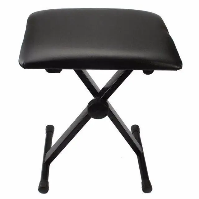 Alt view image 5 of 7 - FstNiceTed X-type Keyboard Stand + Adjustable Folding Piano Bench Stool Seat Black