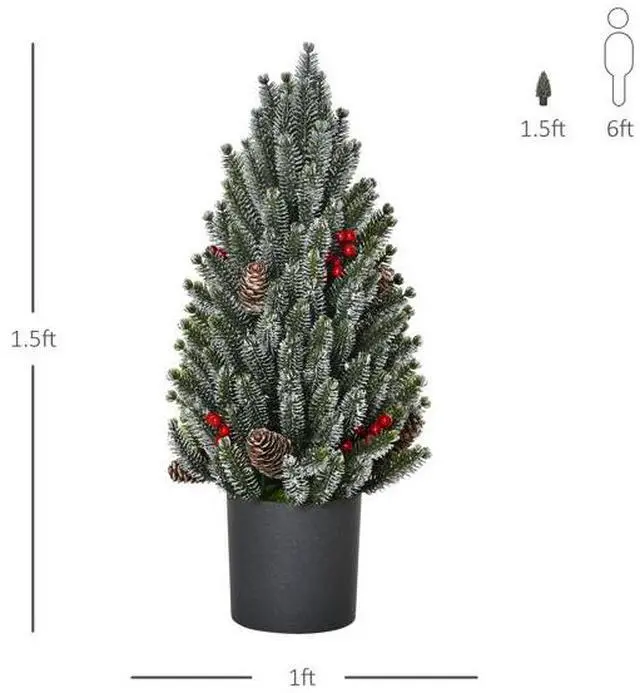 Alt view image 4 of 7 - FstNiceTed 18" tall artificial Christmas tree for indoor