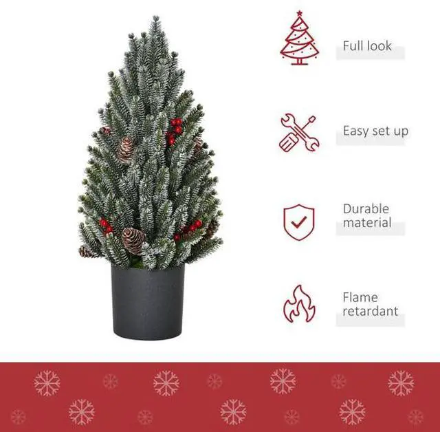 Alt view image 3 of 7 - FstNiceTed 18" tall artificial Christmas tree for indoor